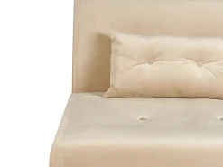 Sale Sofa rozkładana jednoosobowa FARRIS Welur Piaskowy Dzieci Sofy Z Funkcją Spania|Wszystkie Sofy