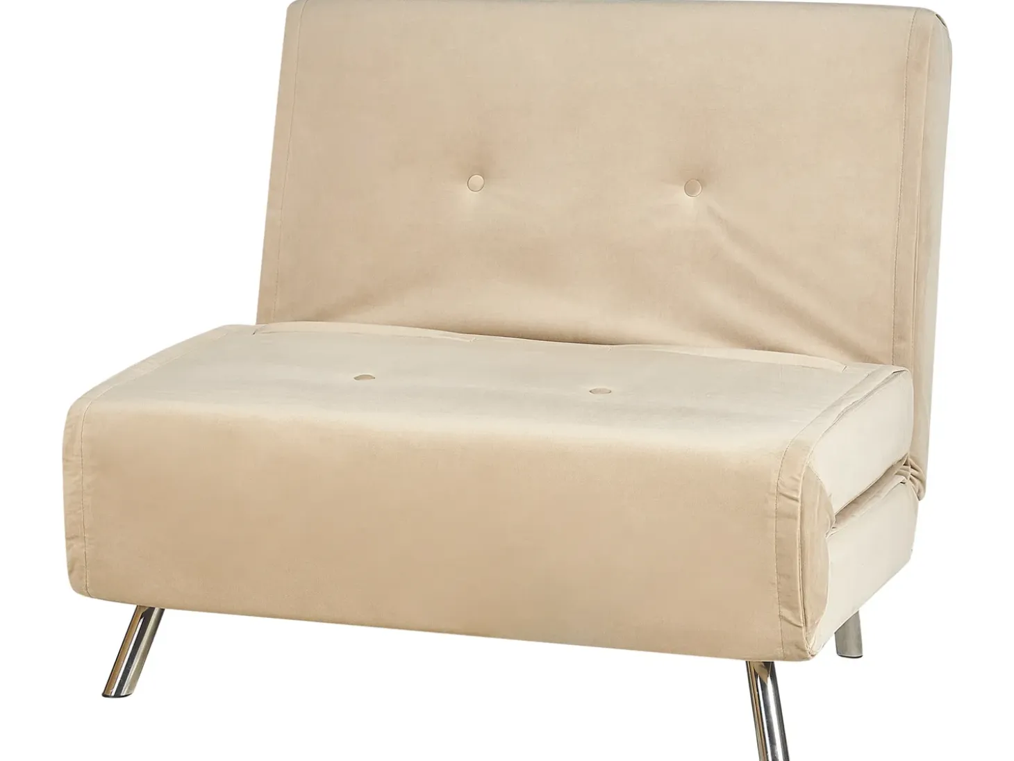 Sale Sofa rozkładana jednoosobowa FARRIS Welur Piaskowy Dzieci Sofy Z Funkcją Spania|Wszystkie Sofy