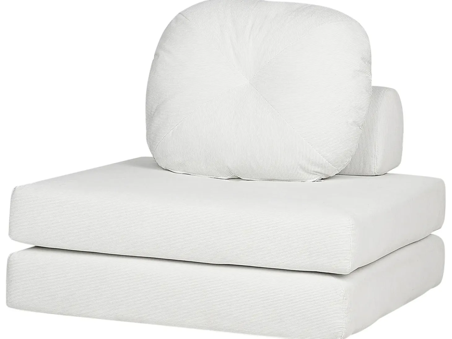 Discount Sofa rozkładana jednoosobowa OLDEN Sztruks Złamana biel Sofy Z Funkcją Spania|Wszystkie Sofy