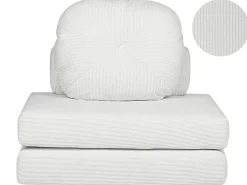 Discount Sofa rozkładana jednoosobowa OLDEN Sztruks Złamana biel Sofy Z Funkcją Spania|Wszystkie Sofy