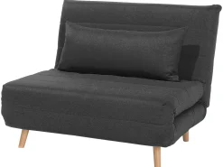 Sofa rozkładana jednoosobowa SETTEN Ciemnoszary Dzieci Sofy Z Funkcją Spania|Wszystkie Sofy