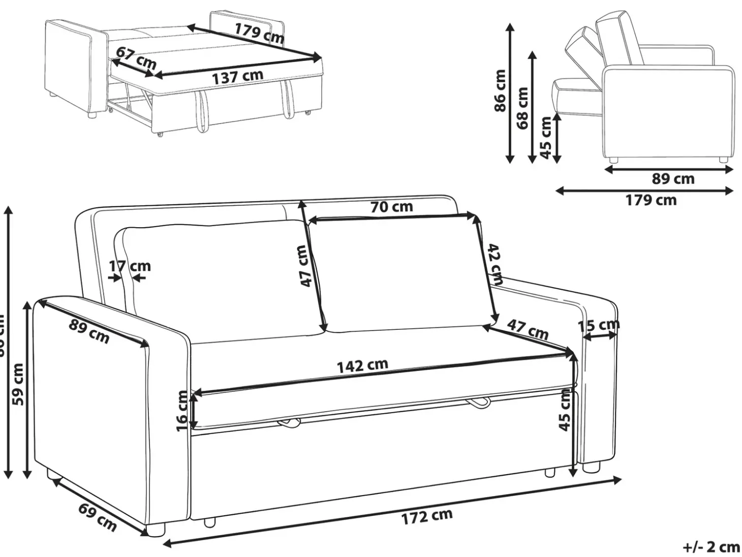 Outlet Sofa rozkładana UTTELA Sofy Z Funkcją Spania|Wszystkie Sofy