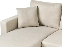 Sofa rozkładana w kształcie U dla 5 osób SOMMEN Jasnobeżowy ze schowkiem