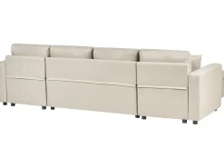Sofa rozkładana w kształcie U dla 5 osób SOMMEN Jasnobeżowy ze schowkiem