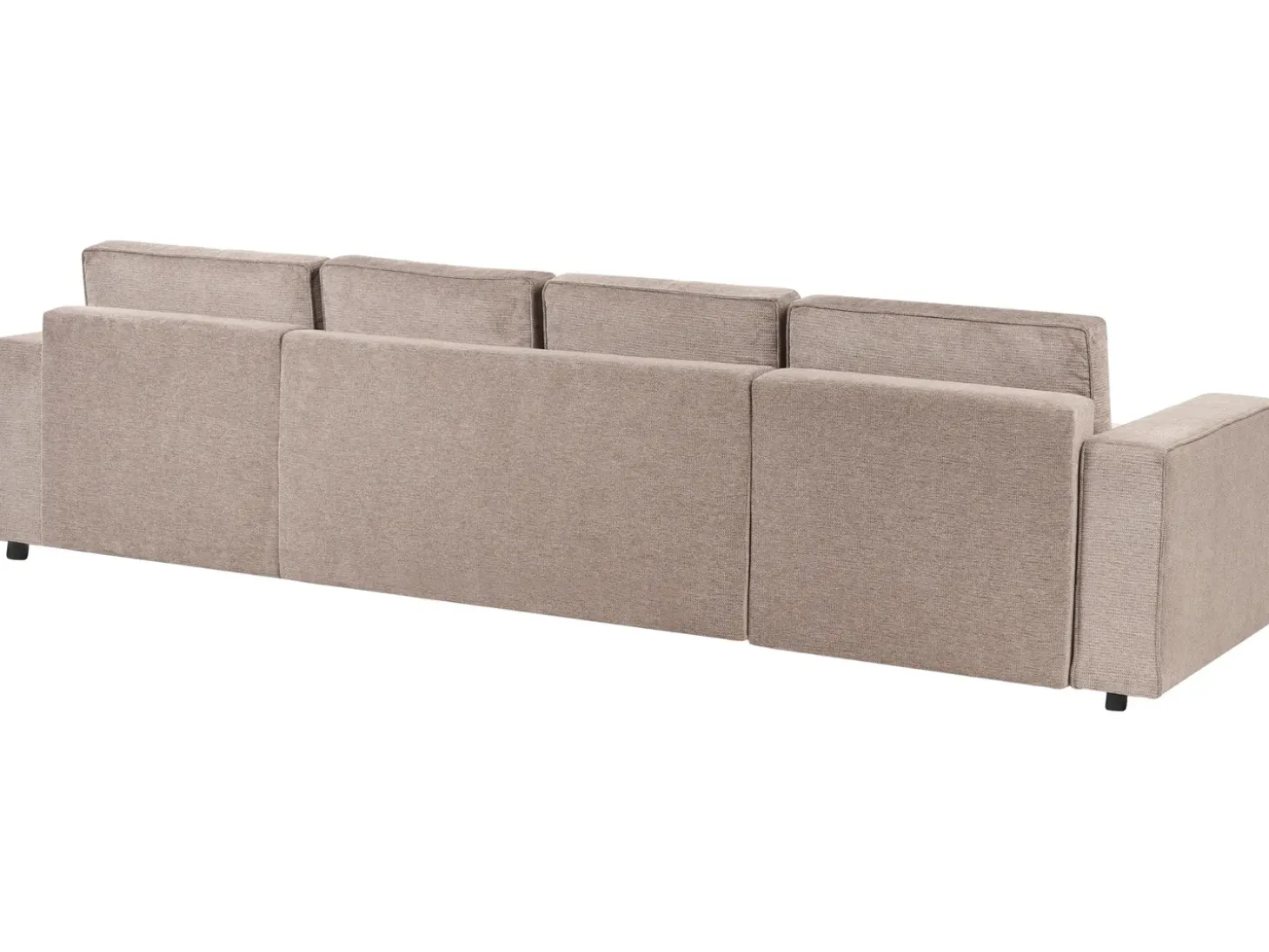Sofa rozkładana w kształcie U dla 4 osób VATNE Jasnobrązowy ze schowkiem