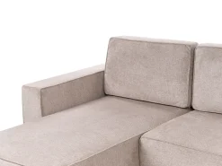 Sofa rozkładana w kształcie U dla 4 osób VATNE Jasnobrązowy ze schowkiem