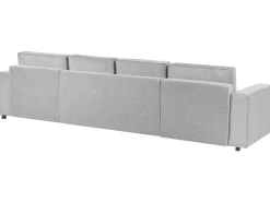Sofa rozkładana w kształcie U dla 4 osób VATNE Jasnoszary ze schowkiem