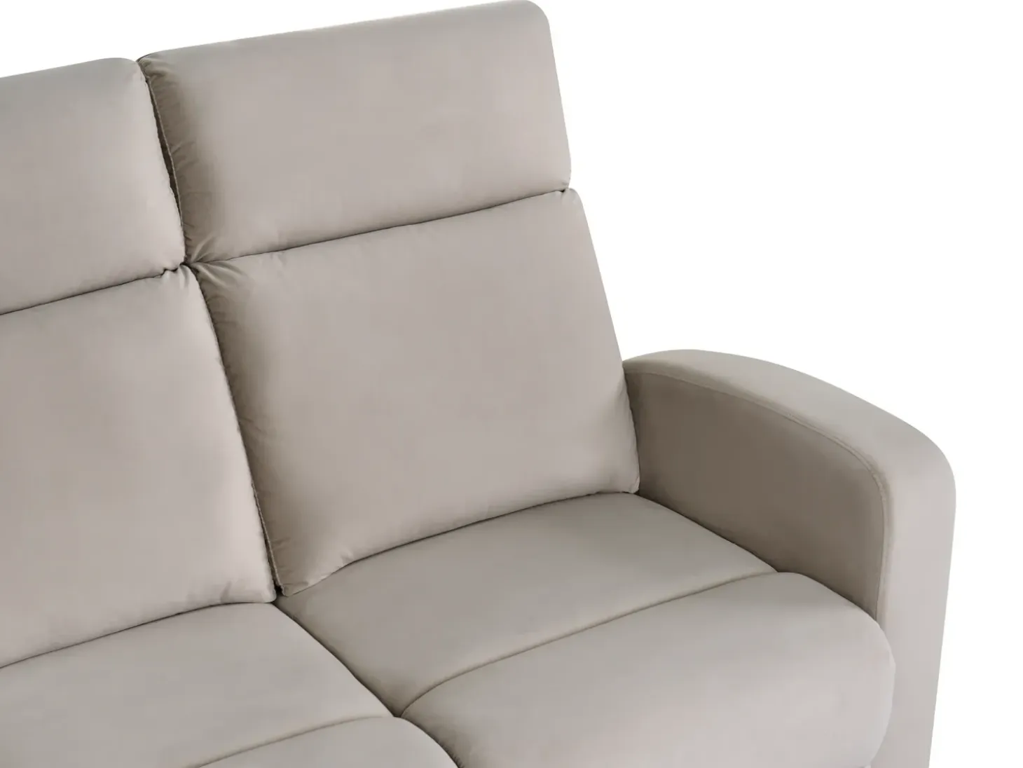 Clearance Sofa z elektryczną funkcją relaksu dla 2 osób VERDAL Welur Sofy Tapicerowane|Sofy Dwuosobowe