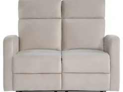 Clearance Sofa z elektryczną funkcją relaksu dla 2 osób VERDAL Welur Sofy Tapicerowane|Sofy Dwuosobowe