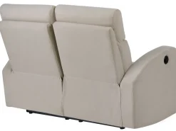 Clearance Sofa z elektryczną funkcją relaksu dla 2 osób VERDAL Welur Sofy Tapicerowane|Sofy Dwuosobowe