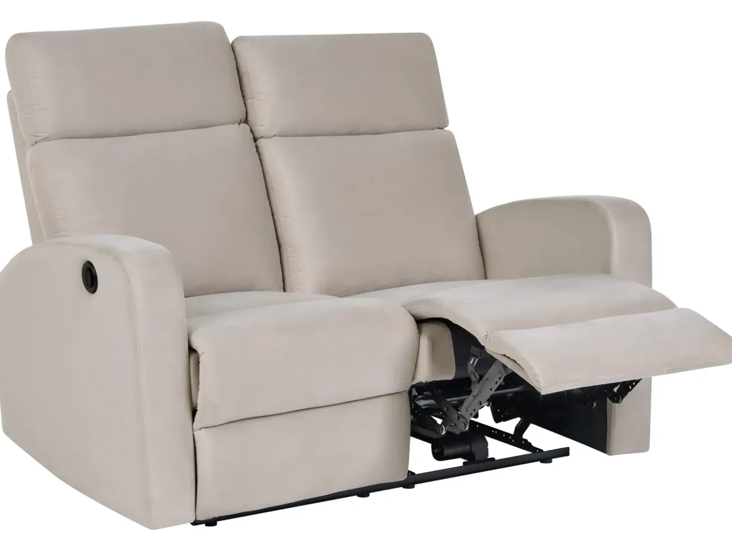 Clearance Sofa z elektryczną funkcją relaksu dla 2 osób VERDAL Welur Sofy Tapicerowane|Sofy Dwuosobowe