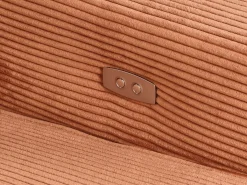 Discount Sofa z elektryczną funkcją relaksu dla 2 osób NUKARI Sztruks Pomarańczowy Sofy Tapicerowane|Sofy Dwuosobowe