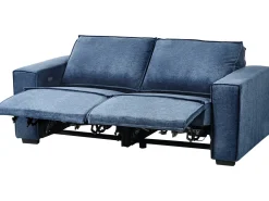 Hot Sofa z elektryczną funkcją relaksu dla 2 osób NUKARI Niebieski Sofy Tapicerowane|Sofy Dwuosobowe