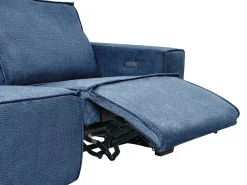 Hot Sofa z elektryczną funkcją relaksu dla 2 osób NUKARI Niebieski Sofy Tapicerowane|Sofy Dwuosobowe