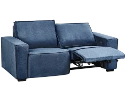 Hot Sofa z elektryczną funkcją relaksu dla 2 osób NUKARI Niebieski Sofy Tapicerowane|Sofy Dwuosobowe
