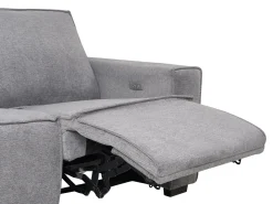 New Sofa z elektryczną funkcją relaksu dla 2 osób NUKARI Szary Sofy Tapicerowane|Sofy Dwuosobowe