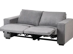 New Sofa z elektryczną funkcją relaksu dla 2 osób NUKARI Szary Sofy Tapicerowane|Sofy Dwuosobowe