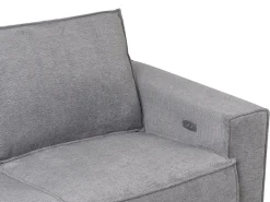 New Sofa z elektryczną funkcją relaksu dla 2 osób NUKARI Szary Sofy Tapicerowane|Sofy Dwuosobowe