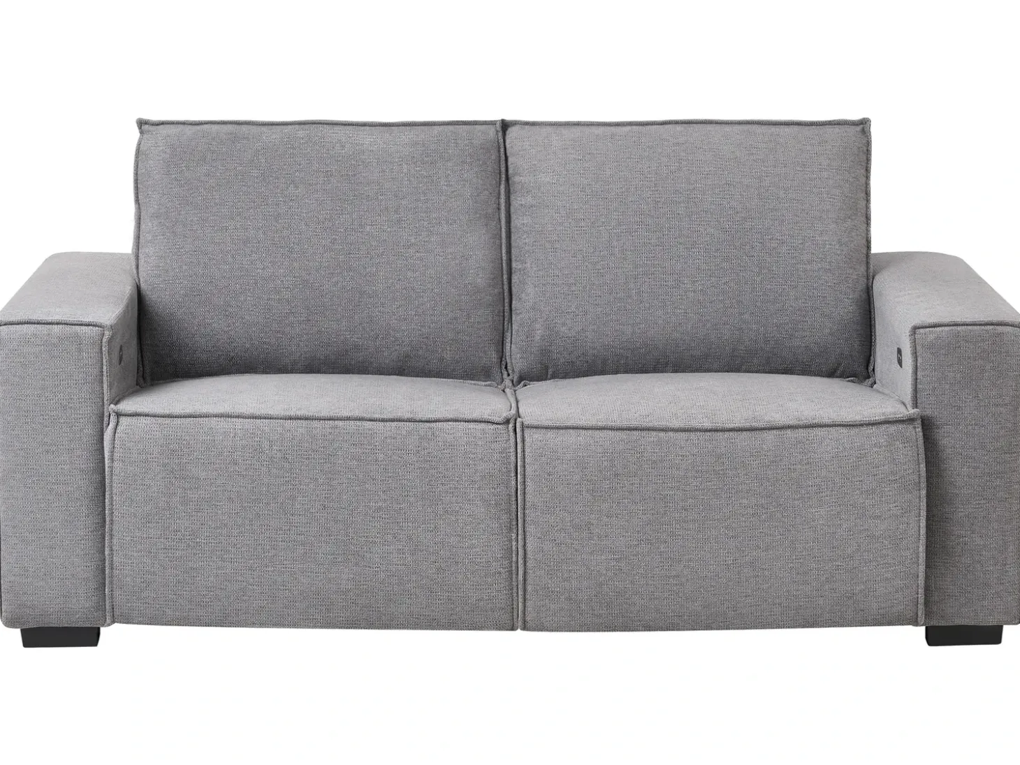 New Sofa z elektryczną funkcją relaksu dla 2 osób NUKARI Szary Sofy Tapicerowane|Sofy Dwuosobowe