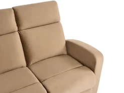Discount Sofa z elektryczną funkcją relaksu dla 2 osób VERDAL Welur Jasno Sofy Tapicerowane|Sofy Dwuosobowe