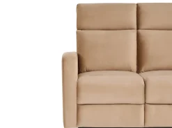 Discount Sofa z elektryczną funkcją relaksu dla 2 osób VERDAL Welur Jasno Sofy Tapicerowane|Sofy Dwuosobowe