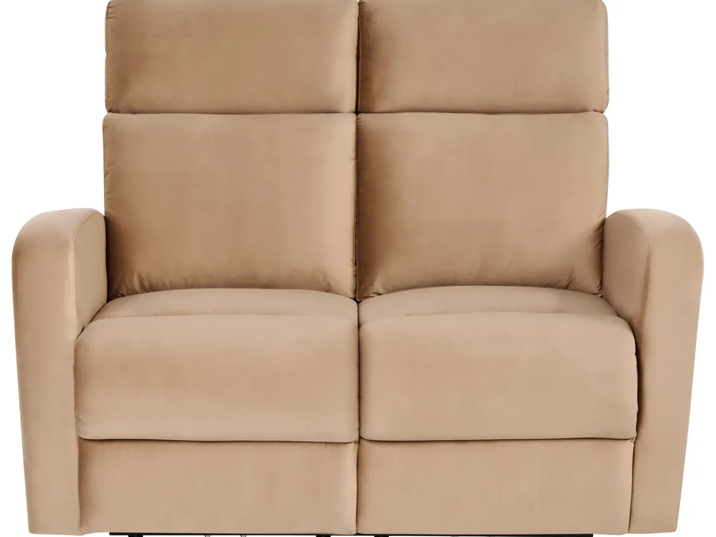 Discount Sofa z elektryczną funkcją relaksu dla 2 osób VERDAL Welur Jasno Sofy Tapicerowane|Sofy Dwuosobowe