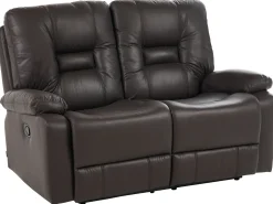 Hot Sofa z manualną funkcją relaksu dla 2 osób BERGEN Ekoskóra Sofy Dwuosobowe|Kolekcje Sof