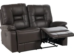 Hot Sofa z manualną funkcją relaksu dla 2 osób BERGEN Ekoskóra Sofy Dwuosobowe|Kolekcje Sof