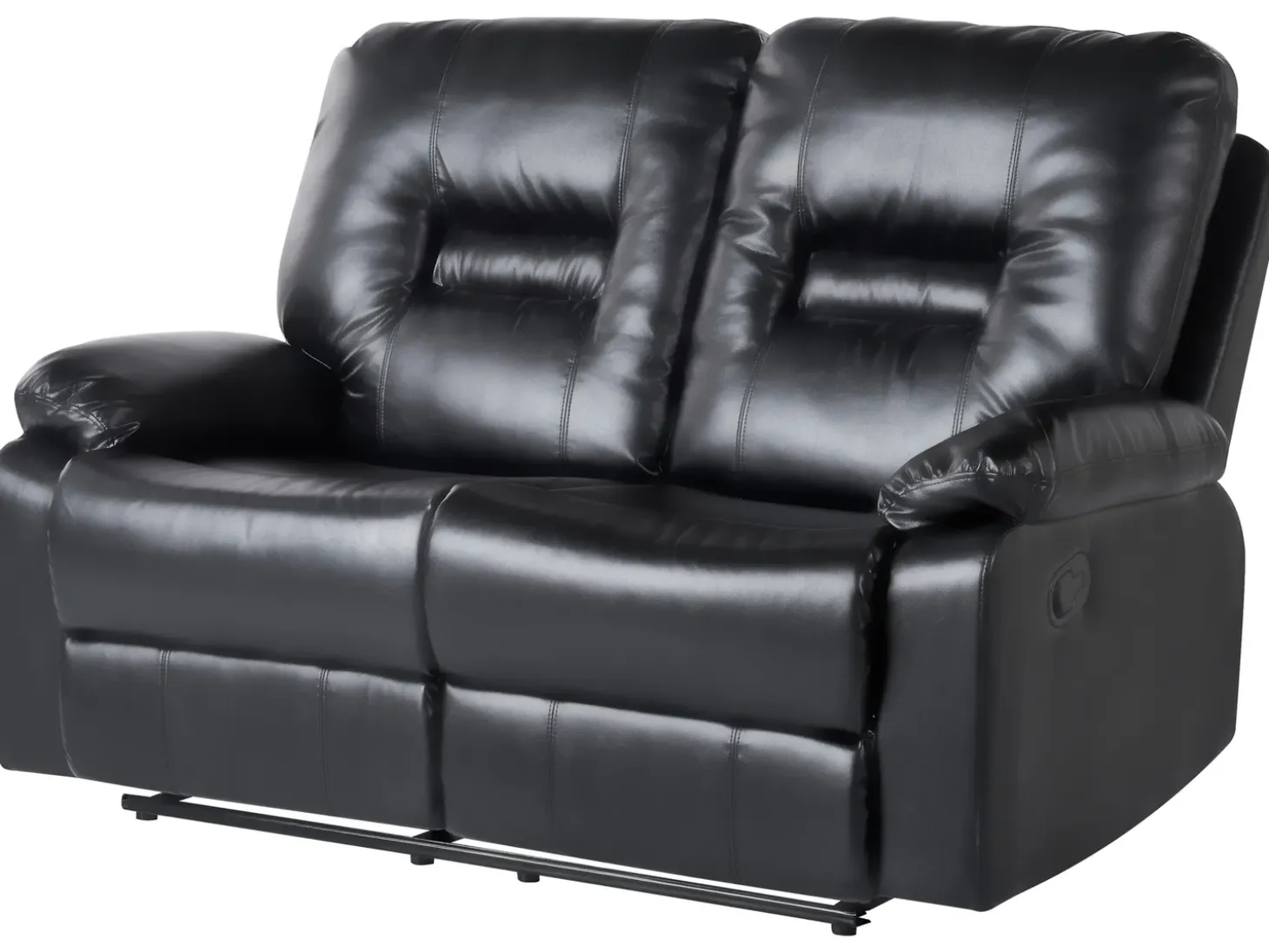 Clearance Sofa z manualną funkcją relaksu dla 2 osób BERGEN Ekoskóra Sofy Dwuosobowe|Kolekcje Sof