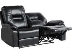 Clearance Sofa z manualną funkcją relaksu dla 2 osób BERGEN Ekoskóra Sofy Dwuosobowe|Kolekcje Sof