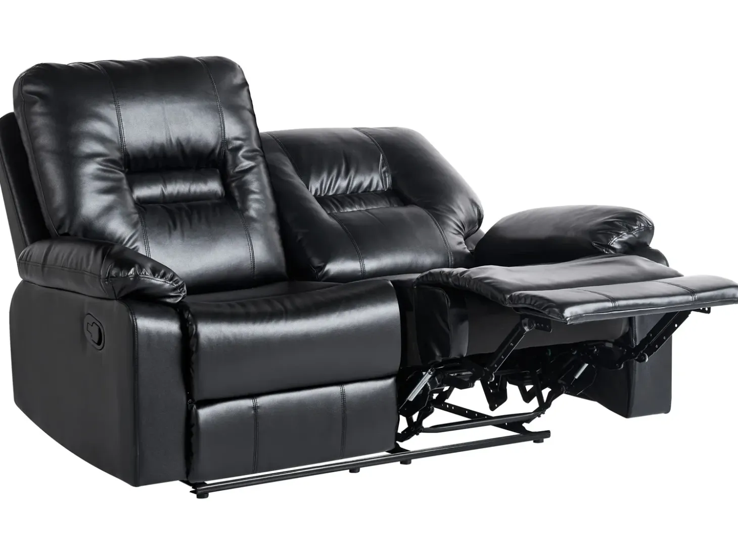 Clearance Sofa z manualną funkcją relaksu dla 2 osób BERGEN Ekoskóra Sofy Dwuosobowe|Kolekcje Sof