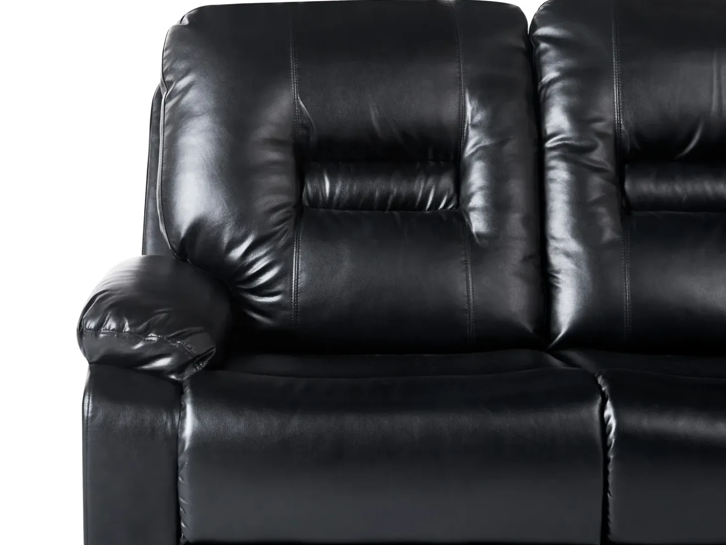 Clearance Sofa z manualną funkcją relaksu dla 2 osób BERGEN Ekoskóra Sofy Dwuosobowe|Kolekcje Sof