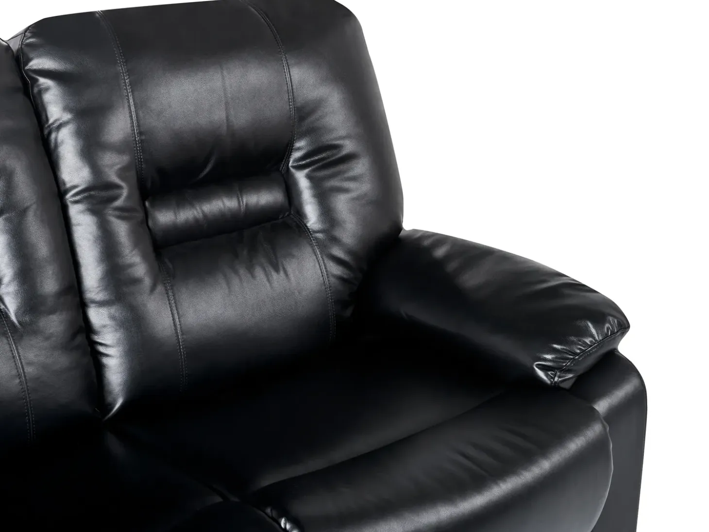 Clearance Sofa z manualną funkcją relaksu dla 2 osób BERGEN Ekoskóra Sofy Dwuosobowe|Kolekcje Sof