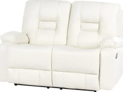 Online Sofa z manualną funkcją relaksu dla 2 osób BERGEN Ekoskóra Sofy Dwuosobowe|Kolekcje Sof