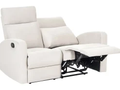 Online Sofa z manualną funkcją relaksu dla 2 osób VERDAL Welur Z wysuwanym podnóżkiem Sofy Tapicerowane|Sofy Dwuosobowe