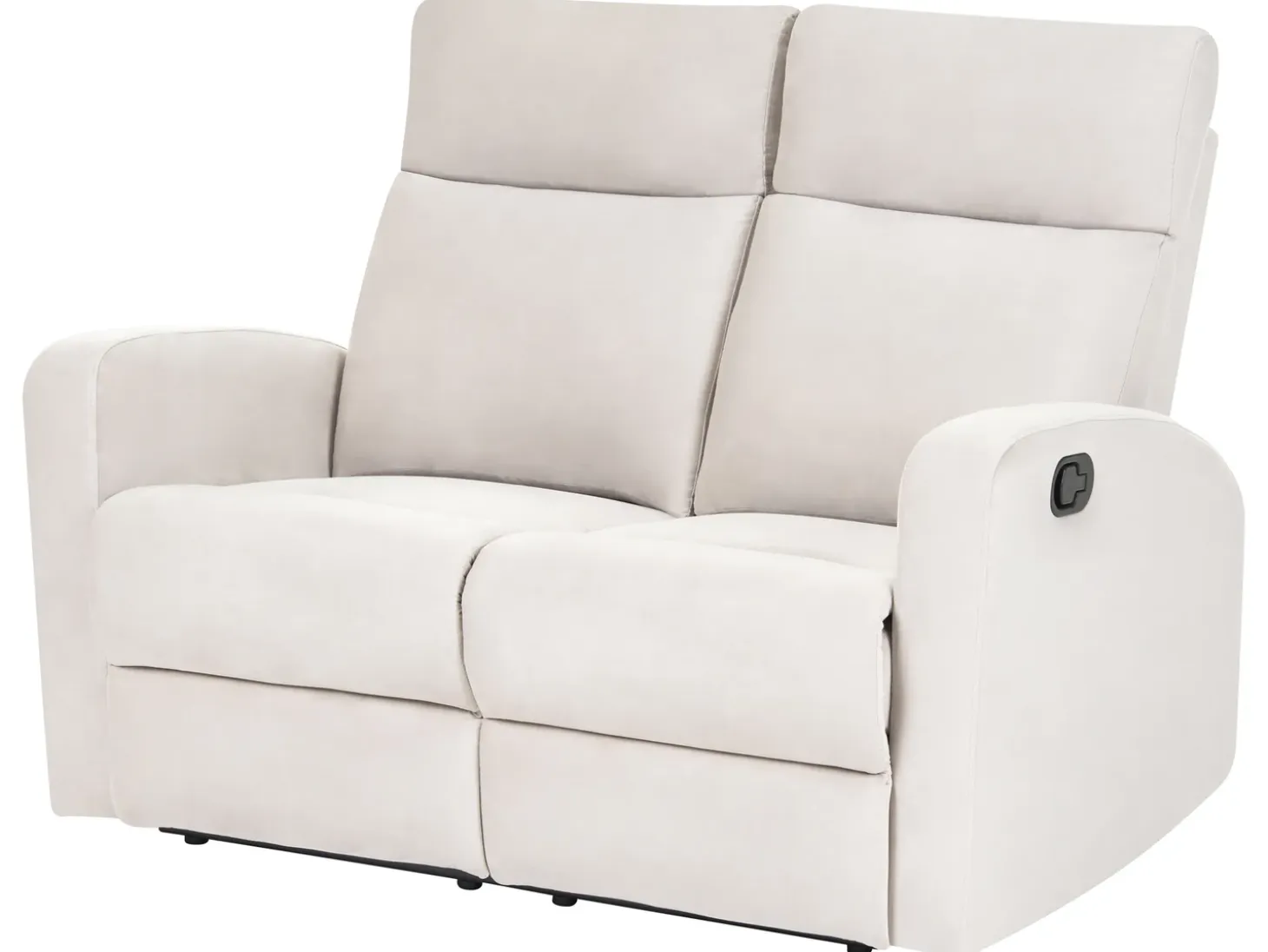 Online Sofa z manualną funkcją relaksu dla 2 osób VERDAL Welur Z wysuwanym podnóżkiem Sofy Tapicerowane|Sofy Dwuosobowe