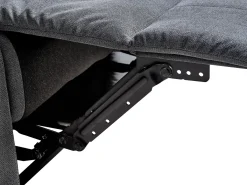 Sofa z manualną funkcją relaksu dla 2 osób BERGEN Ciemnoszary Sofy Tapicerowane|Sofy Dwuosobowe