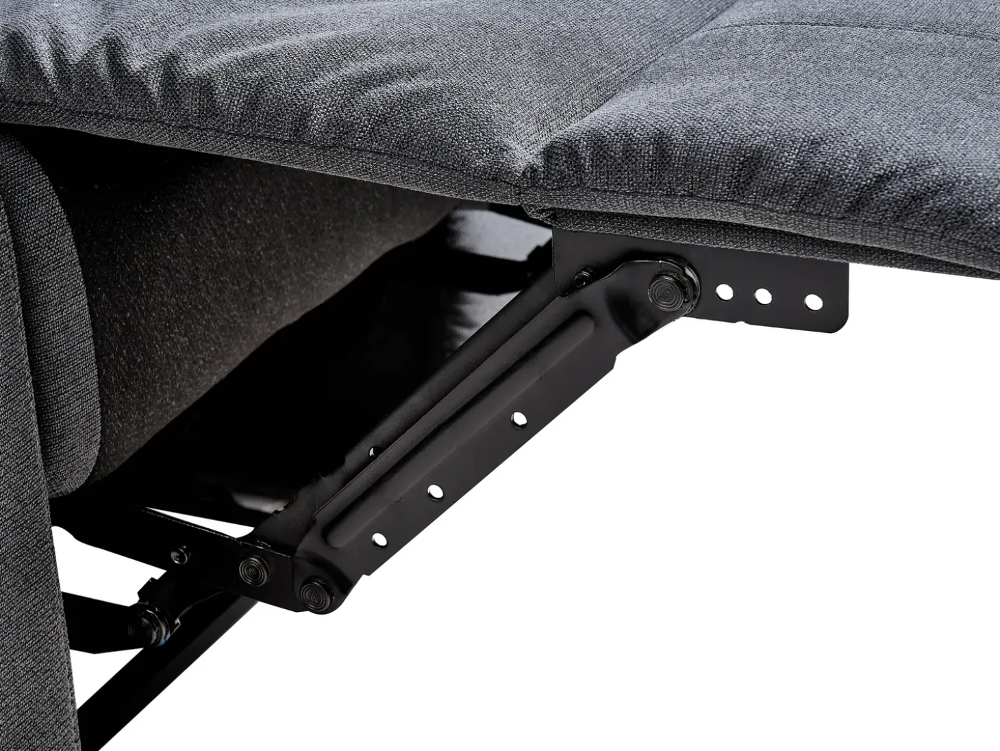 Sofa z manualną funkcją relaksu dla 2 osób BERGEN Ciemnoszary Sofy Tapicerowane|Sofy Dwuosobowe