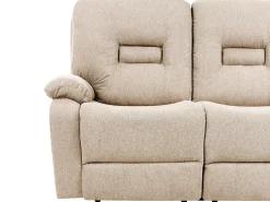 Hot Sofa z manualną funkcją relaksu dla 2 osób BERGEN Beżowy Sofy Tapicerowane|Sofy Dwuosobowe