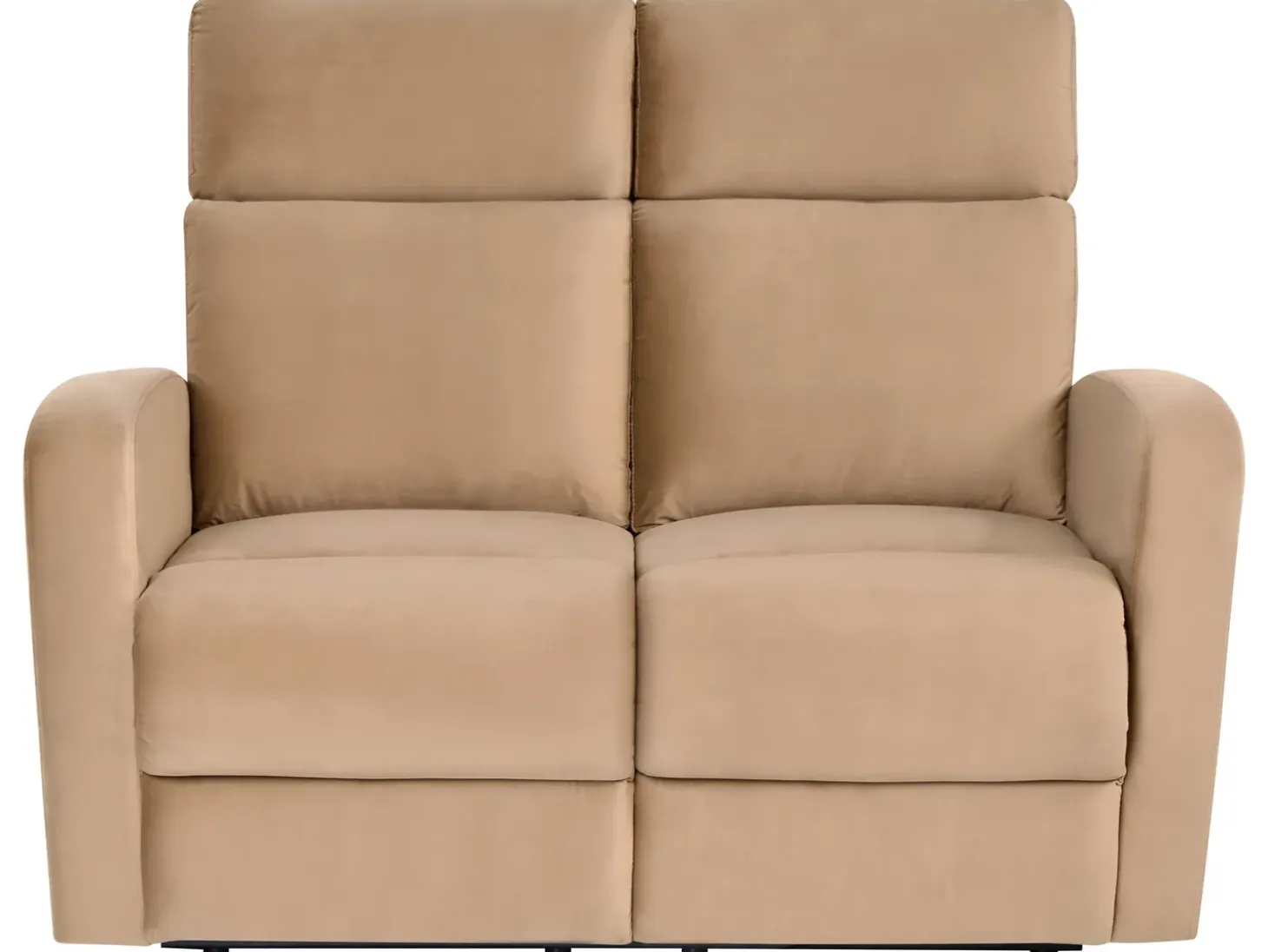 Best Sofa z manualną funkcją relaksu dla 2 osób VERDAL Welur Jasno Sofy Tapicerowane|Sofy Dwuosobowe