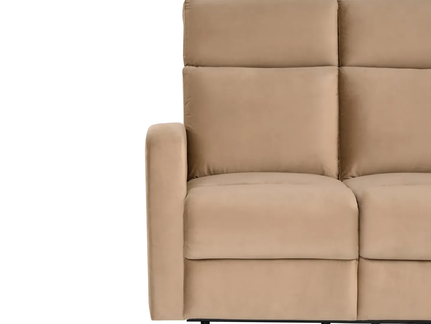 Best Sofa z manualną funkcją relaksu dla 2 osób VERDAL Welur Jasno Sofy Tapicerowane|Sofy Dwuosobowe