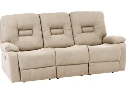 Discount Sofa z manualną funkcją relaksu dla 3 osób BERGEN Beżowy Sofy Tapicerowane|Kolekcje Sof