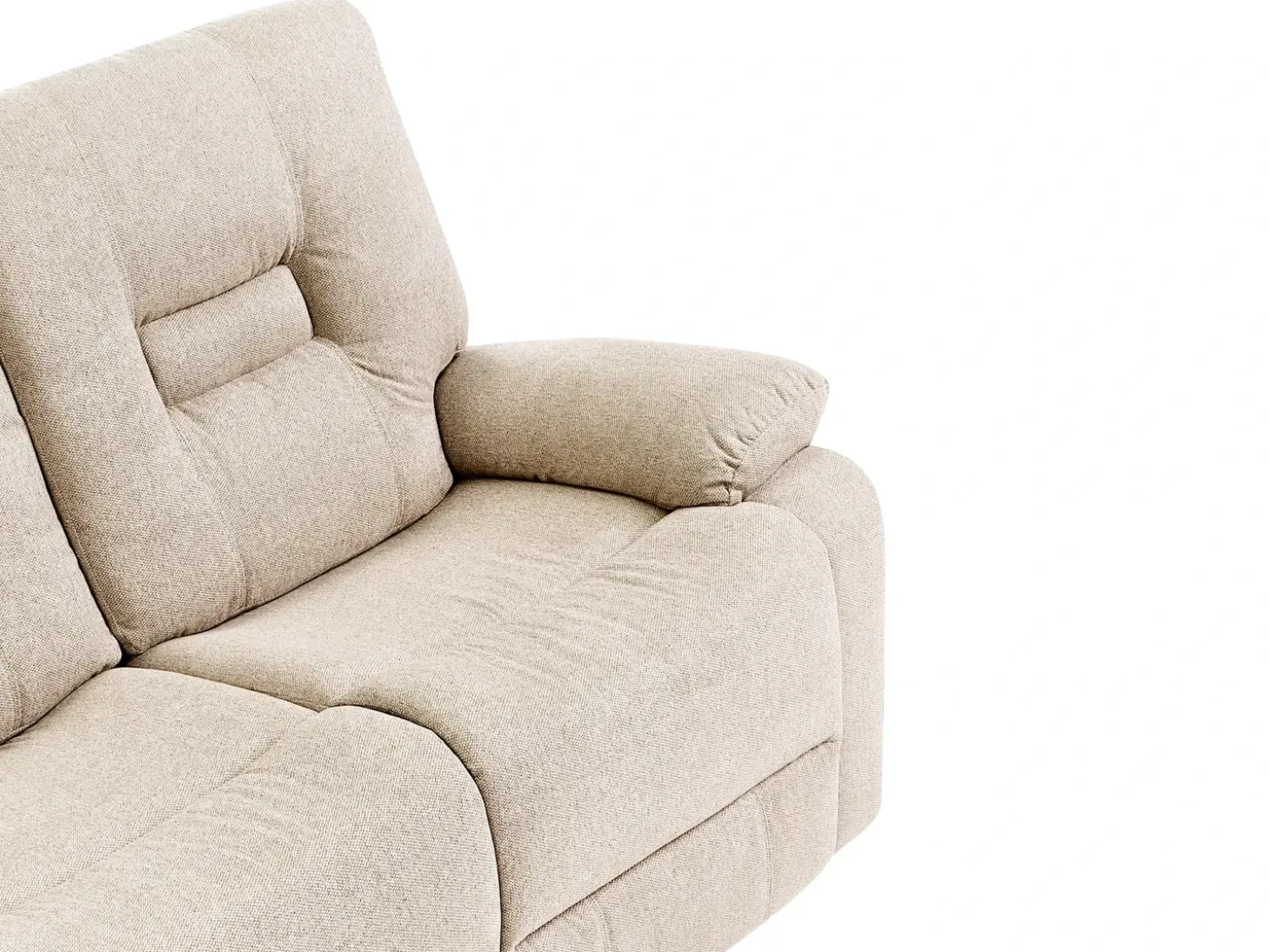 Discount Sofa z manualną funkcją relaksu dla 3 osób BERGEN Beżowy Sofy Tapicerowane|Kolekcje Sof