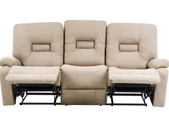 Discount Sofa z manualną funkcją relaksu dla 3 osób BERGEN Beżowy Sofy Tapicerowane|Kolekcje Sof
