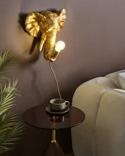 Słoń Lampa ścienna ELEPHANTI Złoty