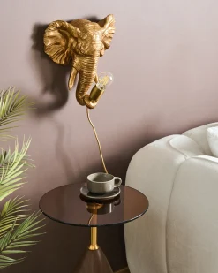 Słoń Lampa ścienna ELEPHANTI Złoty