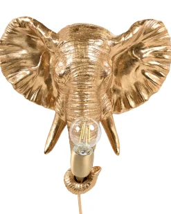Słoń Lampa ścienna ELEPHANTI Złoty