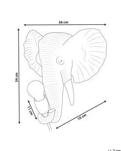Słoń Lampa ścienna ELEPHANTI Złoty
