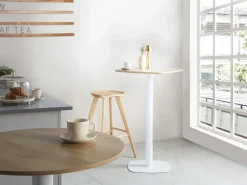 New Stół barowy MORELLA Jasny brąz/ biały 60 cm 60 cm Stoły Do Jadalni|Wszystkie Stoły