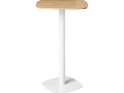 New Stół barowy MORELLA Jasny brąz/ biały 60 cm 60 cm Stoły Do Jadalni|Wszystkie Stoły